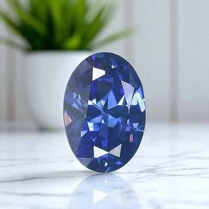 14 Pcs 7x4 MM D Block Blue Tanzanite Oval Cut Gemstone Lot Wholesale Lot-11.9 - Picture 1 of 6