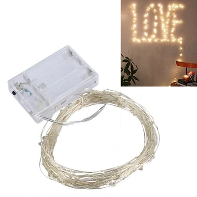  3 metri 30 luci a stringa LED a batteria luci a filo di rame per decorazioni - Immagine 1 di 4