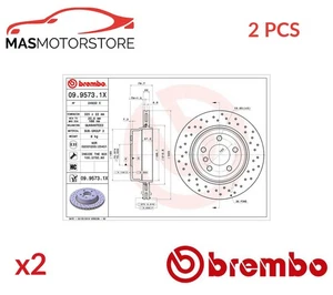 BREMSSCHEIBEN SATZ PAAR HINTEN BREMBO 0995731X 2PCS P NEU OE QUALITÄT - Picture 1 of 5