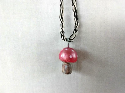 Collar Hippie Colgante Seta Madera Pintada 22" Unisex Vendedor EE. UU. Regalo Foto 1 de 4