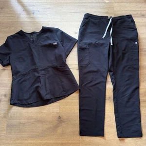 FIGS Scrub Set Yola Hose TW2000R & 3 Pocket Top Damen Large schwarz - Bild 1 von 21