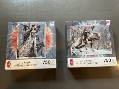 Nene Thomas Art Puzzle Aveliad Sellado 750 Piezas Ceaco 18" x 24" Lote de 2 Foto 1 de 4