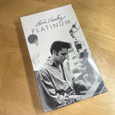 Elvis Presley Platinum A Life In Music (4-Cassette Tape Box Set 1997) NEW SEALED - Image 1 of 4