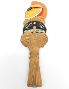 Shock Top Fassbier Zapfhahn Griff Belgisch Weiß Stil Bier Orange Scheibe - Bild 1 von 10