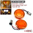 Pair Motorcycle 2&quot; LED Turn Signals For Harley Road Glide Touring Sportster 1157