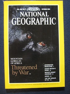 National Geographic October 1995 Mountain Gorillas Africa, Fiji, Geisha - Picture 1 of 10