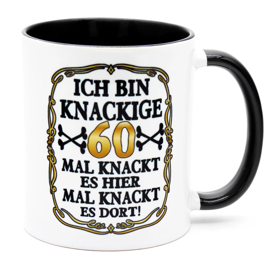 Geschenkidee zum 60. Geburtstag Frau Mann Tasse lustige Arbeitskollegen Kollegin - Bild 1 von 4