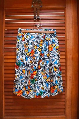 Vintage Tropical Skirt Skort, Vintage Skort, Vintage Skirt, Hawaiian Print 1980s - Image 1 of 4