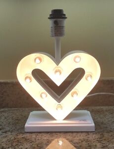 POTTERY BARN KIDS ~ HEART MARQUEE COMPLETE LAMP ~ BRAND NEW ~ LAST ONE
