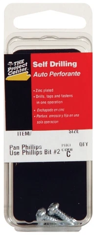 Hillman 7866 Pan Head Phillips Self Drilling Screws #8 x 3/4 in. (Pack of 10) Cover
