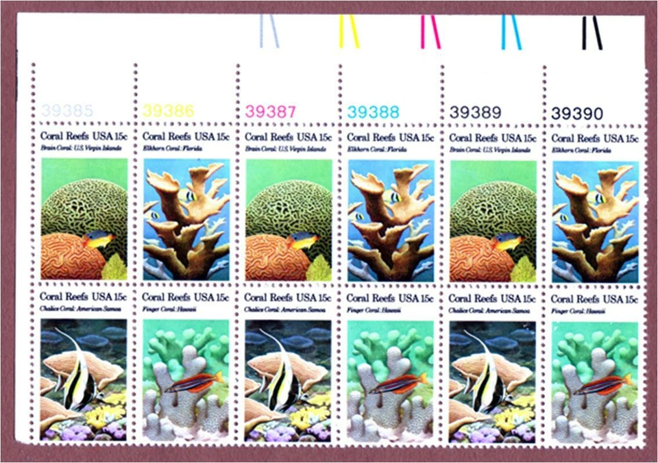 US Stamp Sc# 1827 - 1830, Setenant  MINT multi-Plate Number (Bottom Print) block - Image 1 of 1