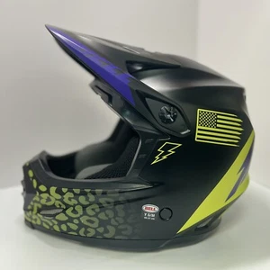 BELL HELMET RACING MOTO-9 MIPS YOUTH S/M SLAYCO MATTE BLACK HI VIZ YELLOW - Picture 1 of 7