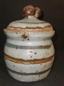 Pottery Crock Lid Stoneware Mushroom Handle Lid 6" Kitchen Counter Decoration - Picture 1 of 7
