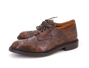 $598 | TRICKERS UK 7.5 US 8.5 BOURTON WING TIP BROGUE BROWN MUSEO DAINITE - Imagen 1 de 11