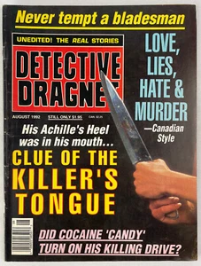Detective Dragnet Magazine, August 1992, Vintage True Crime Stories, Pulp - Imagen 1 de 4