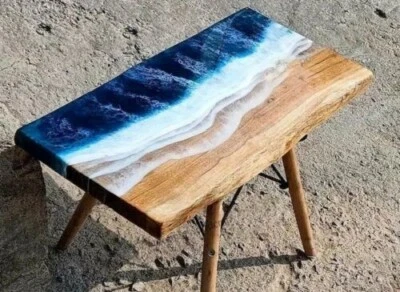 36" x 18" Gorgeous Epoxy Coffee Table Top Artistic Resin Finish for Stylish Home - Image 1 of 4