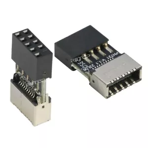 2x Mainboard USB2.0 9Pin to Type E Converter Adapter for Extending USB C Ports - Picture 1 of 6