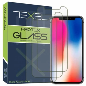 Paquete de 3 protectores de pantalla de vidrio Texel para Apple iPhone X, Xs 00-80002-00 - Imagen 1 de 1