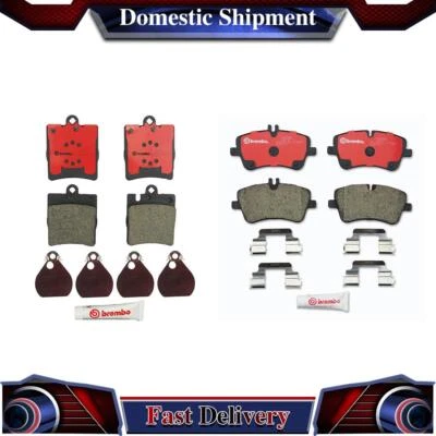 Juego de 2 pastillas de freno de disco delanteras traseras Brembo para Mercedes-Benz C280 2007 2006 Foto 1 de 3