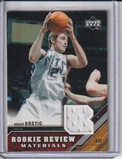 Nenad Krstic 2005-06 Upper Deck Rookie Review Event Worn Jersey Card 