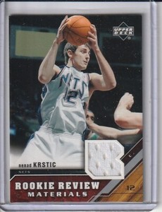 Nenad Krstic 2005-06 Upper Deck Rookie Review Event Worn Jersey Card 