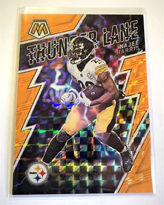 Steelers Najee Harris 2022 Mosaic Thunder Lane Fluorescent Orange Prizm #15/25 - Picture 1 of 2