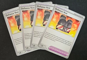 Defiance Vest 4x Trainer Playset Tool 162/182 S&V Paradox Rift Pokémon 2023 NM - Picture 1 of 1