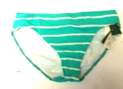 NUEVO TRAJE DE BAÑO RALPH LAUREN parte inferior de bikini talla 12 rayas verde agua Foto 1 de 3