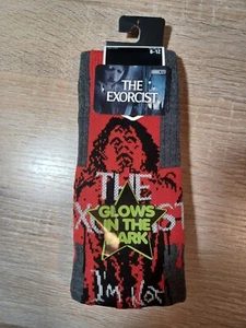 The Exorcist Not Regan Glow-In-The-Dark Crew Socks NEW /w Tags Bioworld - Picture 1 of 5