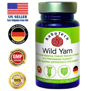 Wild Yam Menopause Supplement for Women – Hormone Balance, Premenstrual & cramp - Picture 1 of 9