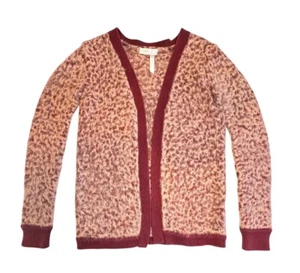 Matilda Jane 435 Jill Cardigan Faux Fur Pink Cheetah Girls Sweater Size 8 - Picture 1 of 9