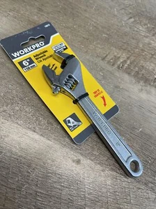 WORKPRO 6" Adjustable Wrench Heavy Duty Chrome Plated Spanner - Picture 1 of 2