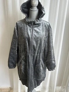 Brunello Cucinelli Velvet Grey Padded Hooded Coat Jacket Sz 42 M Sz 6 NWT $ 6999 - Picture 1 of 9
