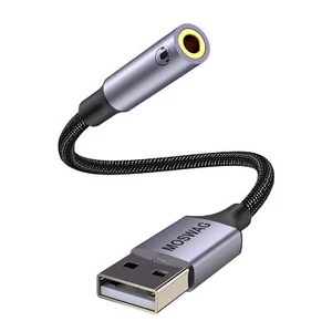 Adaptador de audio USB a conector Jack de 3.5 mm para auriculares, PC y portátil - Picture 1 of 6