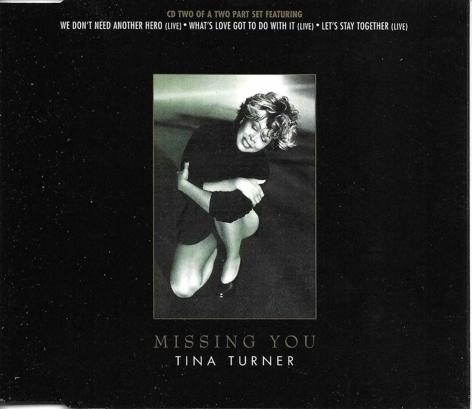 TINA TURNER Missing you w/ 3 RARE LIVE & EDIT Europe CD single SEALED USA seller Foto 1 de 1
