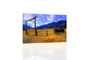 Blue Mountains and Amber Hills - CANVAS OR PRINT WALL ART - Picture 1 of 2