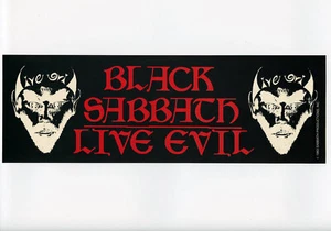 Black Sabbath Sticker 1983 Live Evil Album Promotion Vintage - Picture 1 of 2