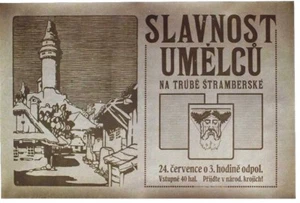 Póster original vintage EXPO DE ARTE CHECO SLAVNOST UMELCU c.1910 - Imagen 1 de 1
