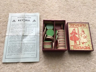 C1910 VINTAGE REVERSI THE POPULAR GAME OF SKILL BY JOHN JAQUES&SON Ltd LONDON - Image 1 of 4