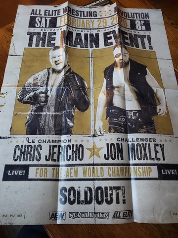 Revolution 2020 Poster Moxley Jericho Pro Wrestling All Elite Crate PWC AEW Cover