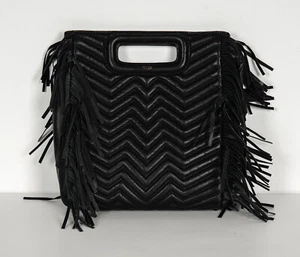 Maje Women's Shoulder Bag / Handbag Leather Fringe Trim H17MPADDED - Picture 1 of 12