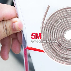 ❤5 m protección de bordes de puerta de coche en forma de U protección de bordes de puerta moldura protector transparente - Imagen 1 de 8