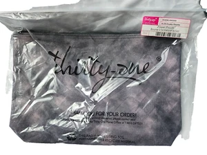 Thirty One Zipper Pouch- Dusky Smoke, Storage Bag NEW - Picture 1 of 5