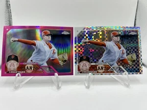 2023 Topps Chrome - Pink Refractor #32 Logan Webb & XRefractor Cards SF Giants - Bild 1 von 9