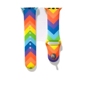 V-Shade Pride Rainbow Silicone Watch Band Strap For Apple Watch 42/44 mm - Picture 1 of 2
