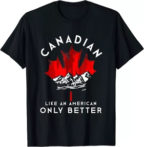 Funny Canadian Gift Idea America Canada T-Shirt - Picture 1 of 4