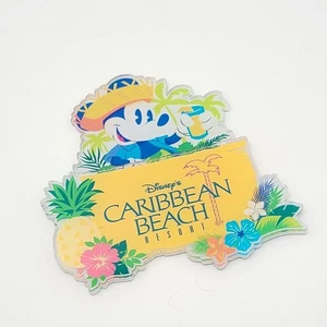 *Magnete* 2025 Disney World Parks Caraibi Beach Resort Topolino acrilico NUOVO - Foto 1 di 1