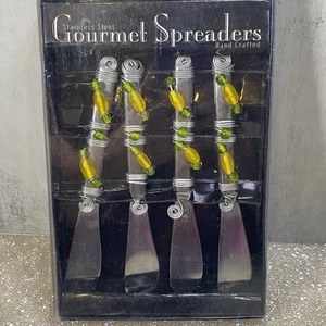 Messer 4er Set Gourmet Streuer Handarbeit Edelstahl Neu im Karton - Bild 1 von 4