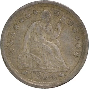 1854-O Liberty Seated Silver Half Dime Arrows EF Uncertified #951 - Picture 1 of 2