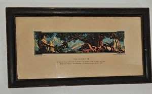 Original Maxfield Parrish Print The Rubaiyat Blue Gold Frame Early Art Deco 1917 - Picture 1 of 3